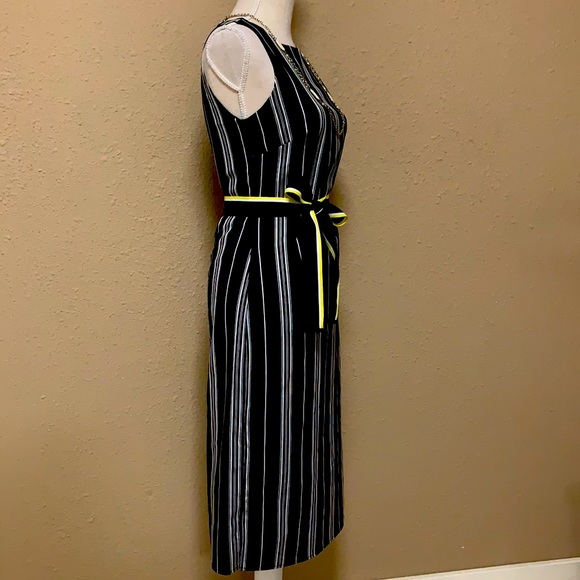 Vince Camuto NWOT black & white stripe dress. - Picture 3 of 8